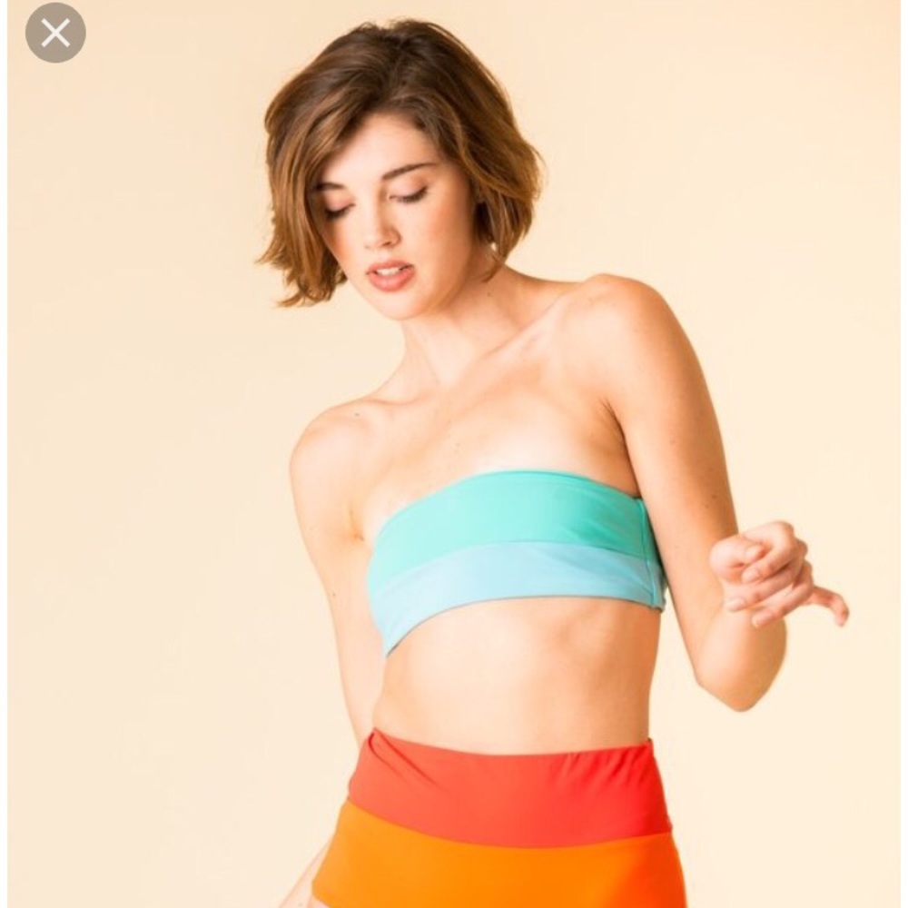 NWT Mara Hoffman Abigail Bikini Top in Multi